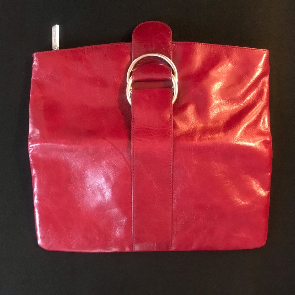 HOBO Deep Red Leather Clutch - Picture 5 of 5